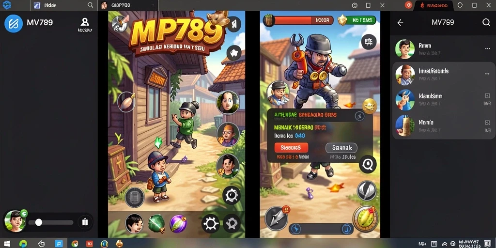 Tampilan gameplay menarik dari MVP789 yang menunjukkan interaksi karakter.