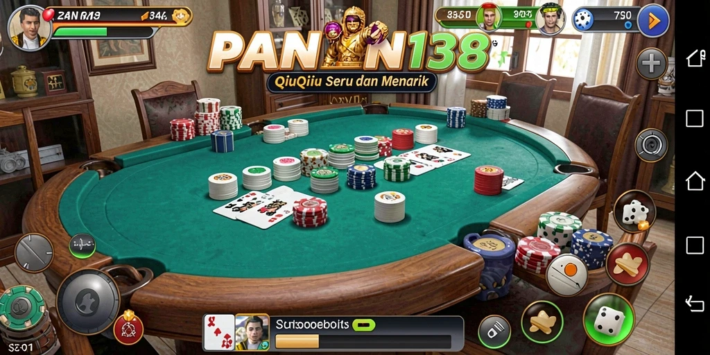 Screenshot dari gameplay menarik PANEN138 dengan kartu QiuQiu.