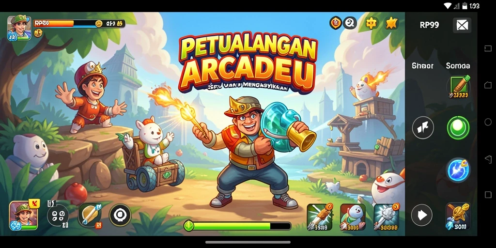 Tampilan gameplay seru dari RP99 yang menarik dan penuh tantangan.