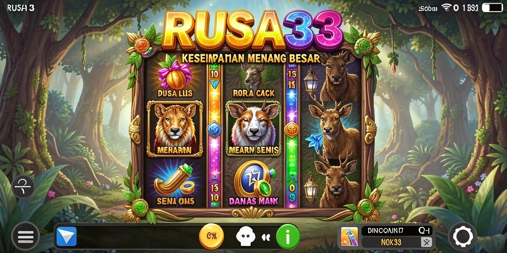 Screenshot RUSA33 menampilkan gameplay Slot yang seru dan interaktif.