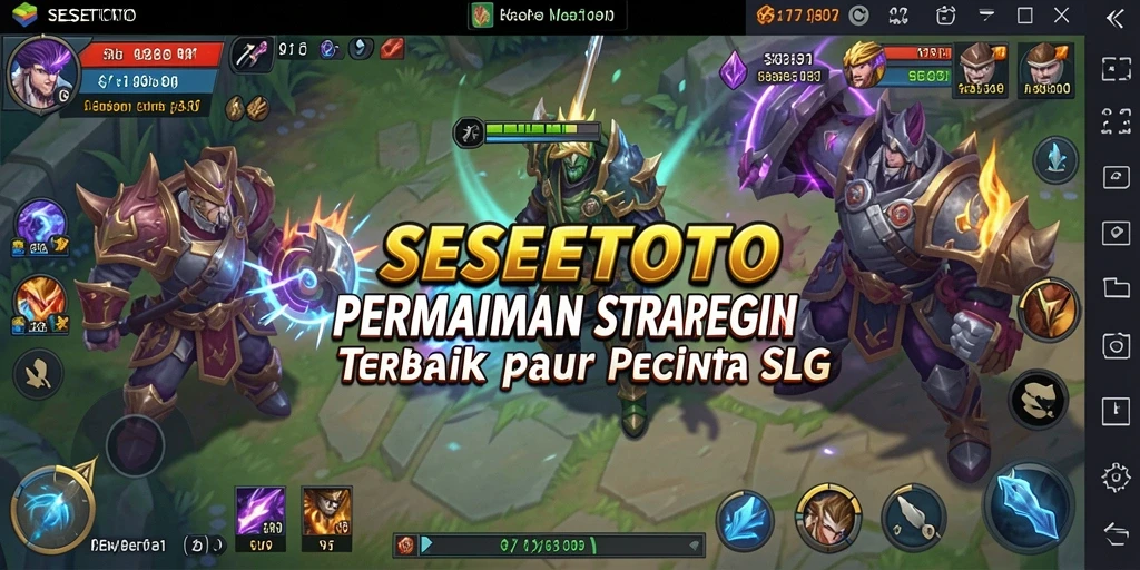 Screenshot SESETOTO menampilkan aksi strategis dan pertarungan epik.